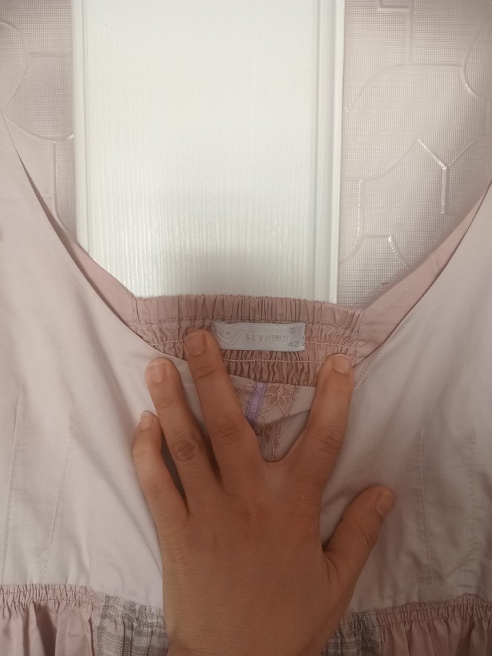 pastel tonlarda tesettür elbise - Görsel 3