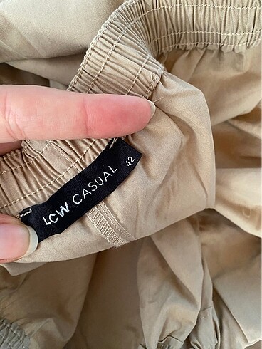 LC Waikiki LCW kadın bej renkli kargo pantalon