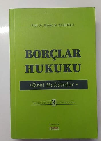 Borçlar hukuku Özel hükümler