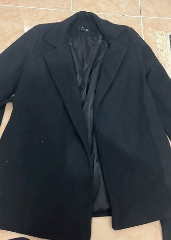 Siyah kaşe mont Düğmeli - Görsel 2