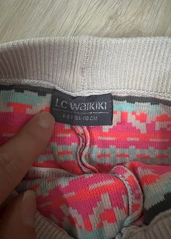 Kız Çocuk Renkli Desenli Triko Tayt - Görsel 3