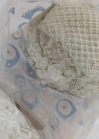 Beyaz  Gelinlik dantel güpür - Görsel 5