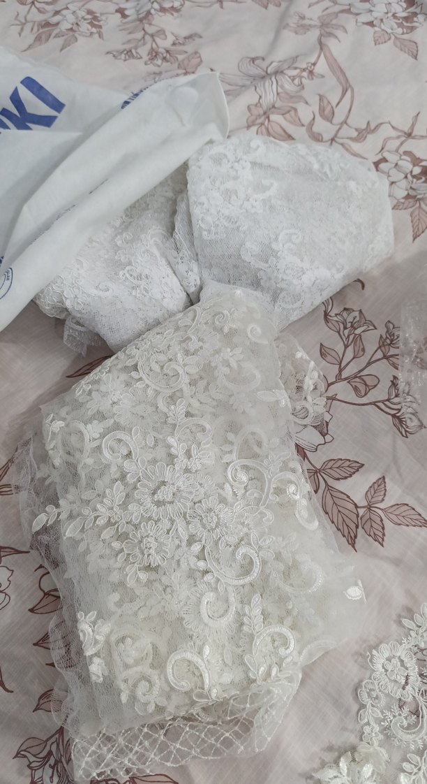 Beyaz  Gelinlik dantel güpür - Görsel 2