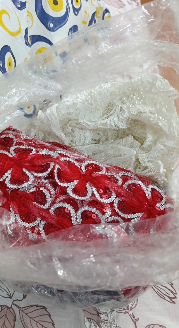 Beyaz  Gelinlik dantel güpür - Görsel 3