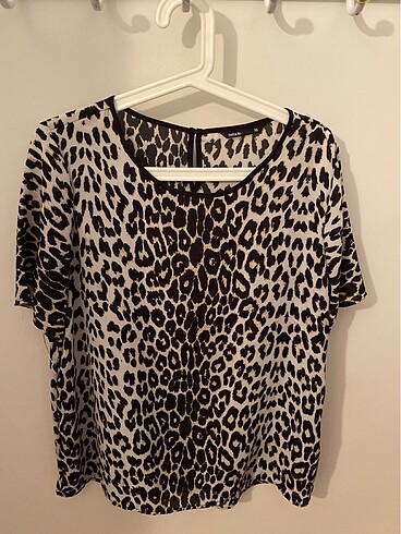 Leoparlı şifon bluz