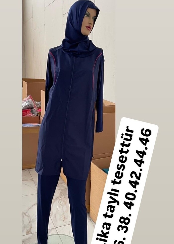 Taytlı tesettür haşema modelleri  - Görsel 3