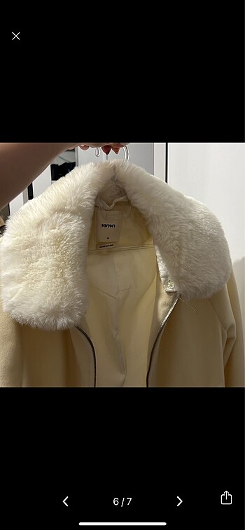 Kürklü Kaşe Kaban - Görsel 6