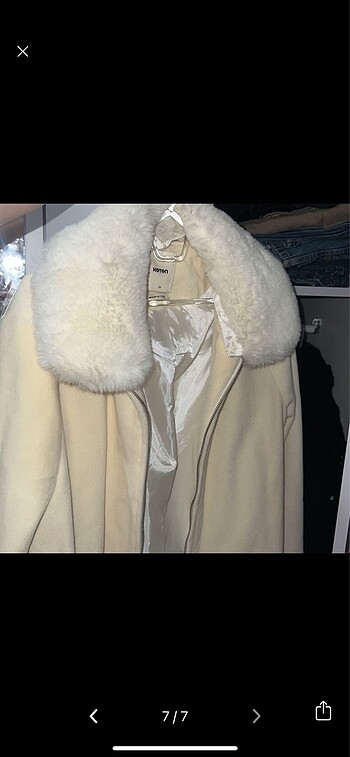 Kürklü Kaşe Kaban - Görsel 7