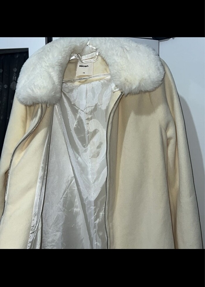 Kürklü Kaşe Kaban - Görsel 2