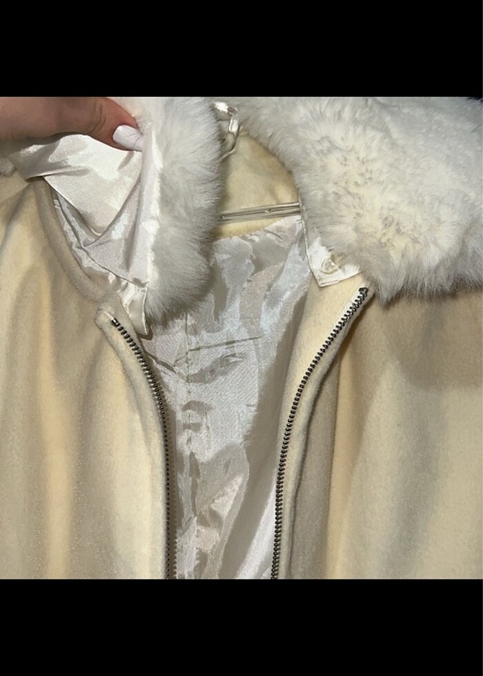 Kürklü Kaşe Kaban - Görsel 4