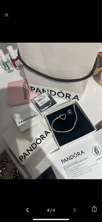 Pandora Bileklik ve Murano Charm 2 charm satılık