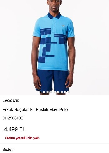 Lacoste Mavi Desenli Kısa Kollu Polo Tişört - Görsel 7