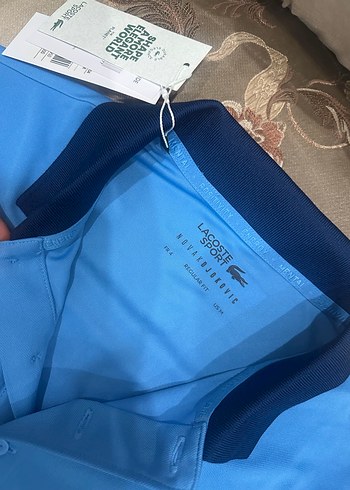 Lacoste Mavi Desenli Kısa Kollu Polo Tişört - Görsel 2