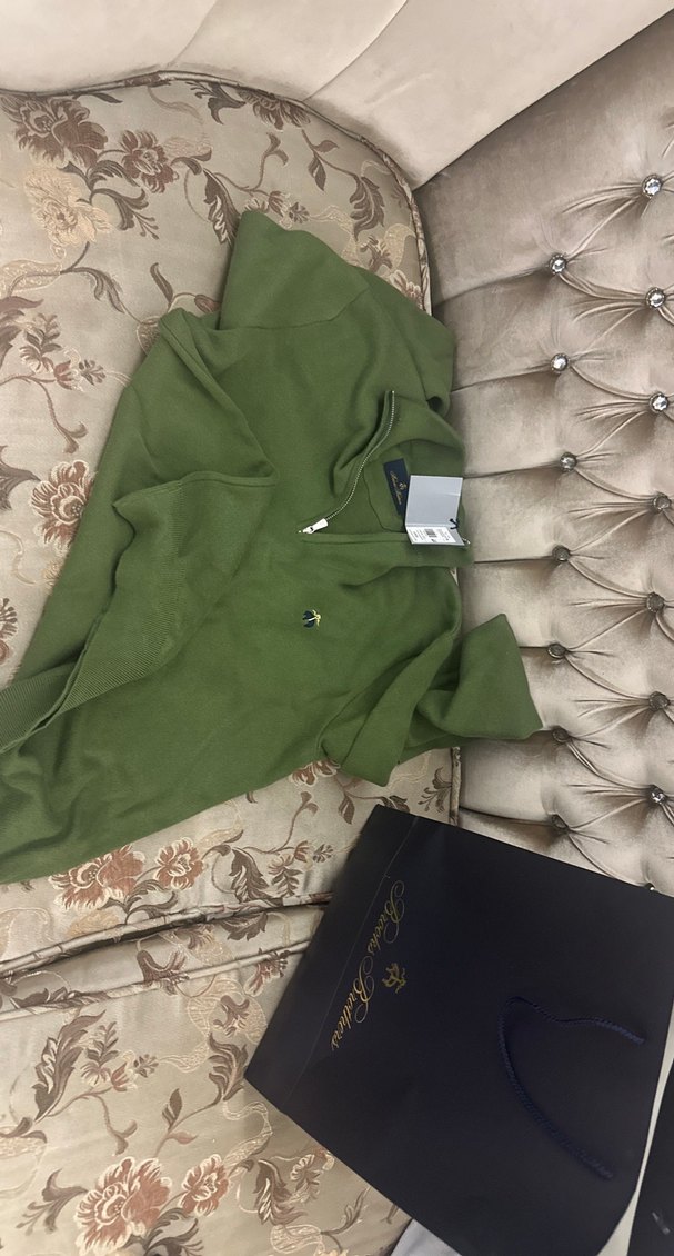 Haki Erkek Fermuarlı Triko - Görsel 2