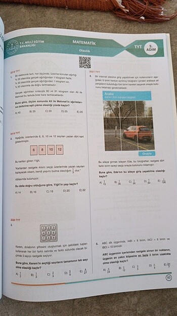 Tyt matematik soruları MEB