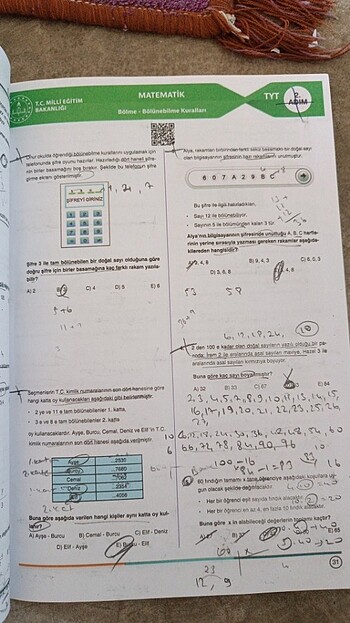 Beden Renk Tyt matematik soruları MEB