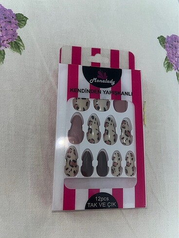 Beden Takma tırnak leopar desen