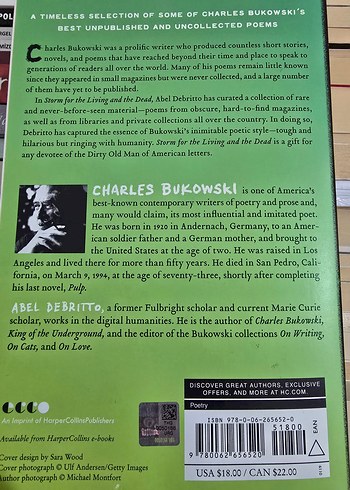 Charles Bukowski - Storm For The Living And The Dead - Görsel 2