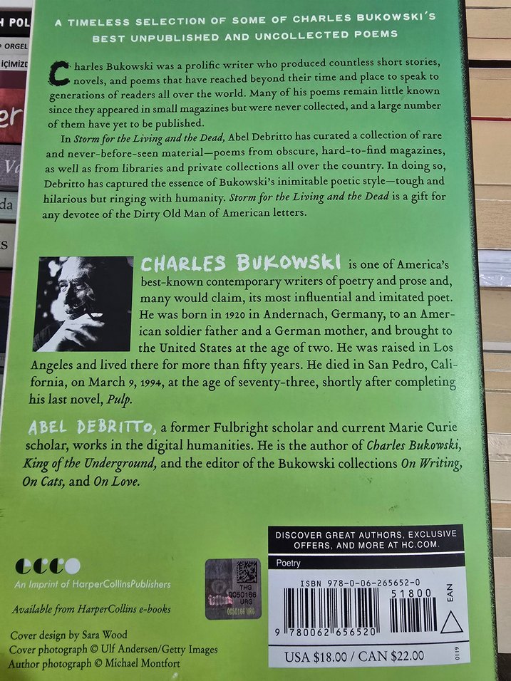 Charles Bukowski - Storm For The Living And The Dead - Görsel 2