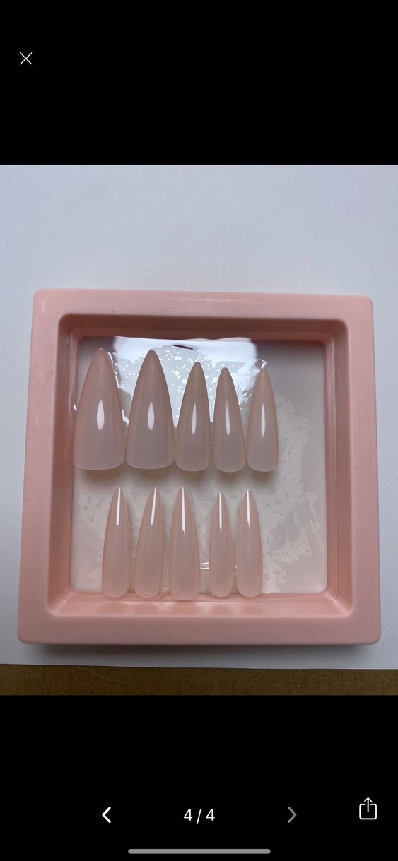 Bej Pastel takma Tırnak Süsü - Görsel 3