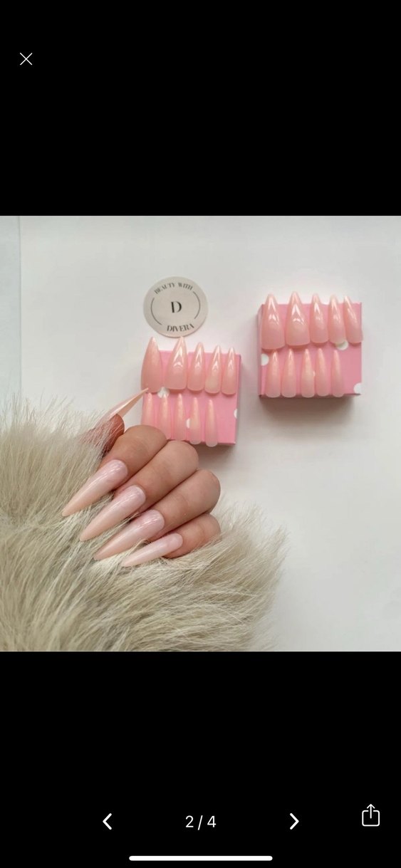 Bej Pastel takma Tırnak Süsü - Görsel 2