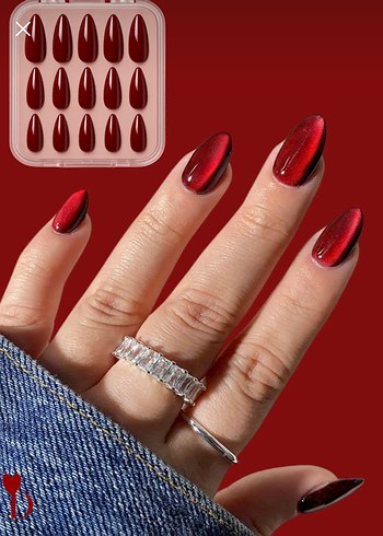 Parlak Kırmızı Tırnak Süslemeleri - Görsel 2