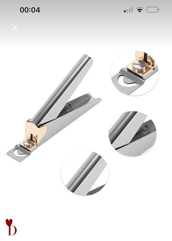 takma tırnak makası Altın ve Gri Takma Tırnak Makası - Görsel 2