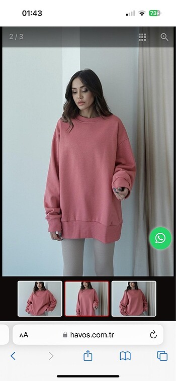 Gül kurusu sweat