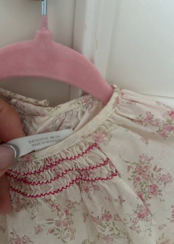 ZARA Kız Çocuk Pembe Vintage Dantelli Bluz - Görsel 3