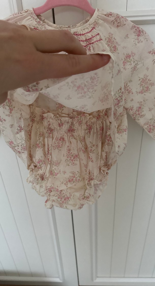 ZARA Kız Çocuk Pembe Vintage Dantelli Bluz - Görsel 2