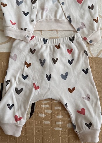 Kalpli Kız Uzun Kollu Kalp Desenli Takım - Görsel 2