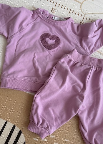 ZARA LİLA Nakışlı Uzun Kollu Bebek Kız Takımı - Görsel 5