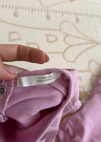 ZARA LİLA Nakışlı Uzun Kollu Bebek Kız Takımı - Görsel 8