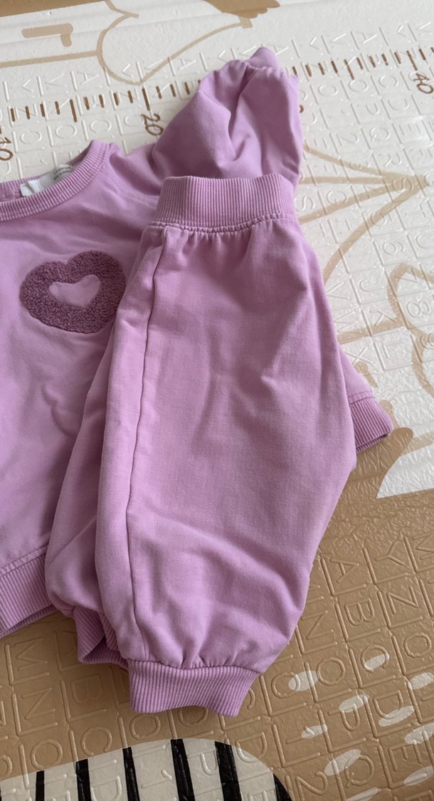 ZARA LİLA Nakışlı Uzun Kollu Bebek Kız Takımı - Görsel 3