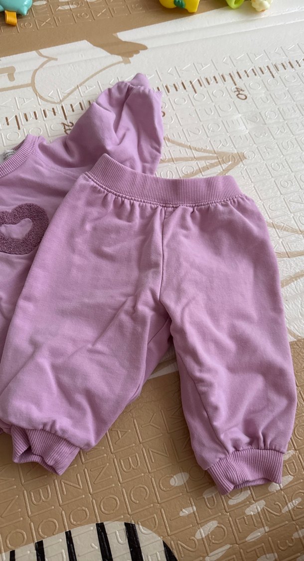 ZARA LİLA Nakışlı Uzun Kollu Bebek Kız Takımı - Görsel 4