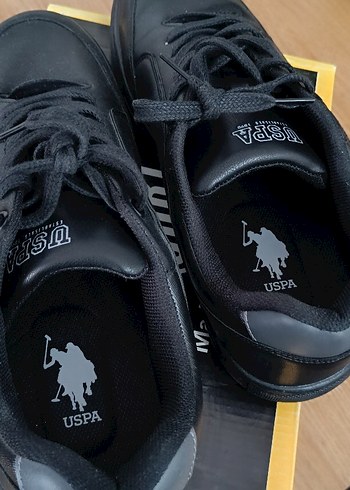 45 Beden U.S. Polo Assn. Erkek Siyah Spor Ayakkabı (sıfır ürün )