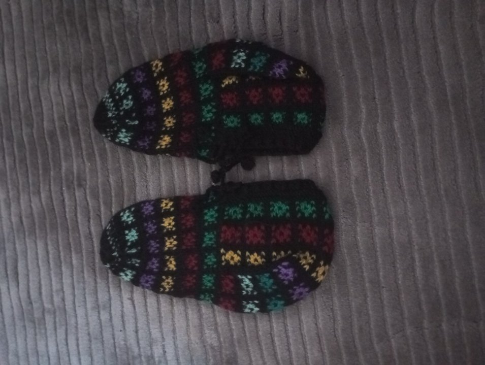 Renkli Örgü Kadın Terlik - Görsel 2