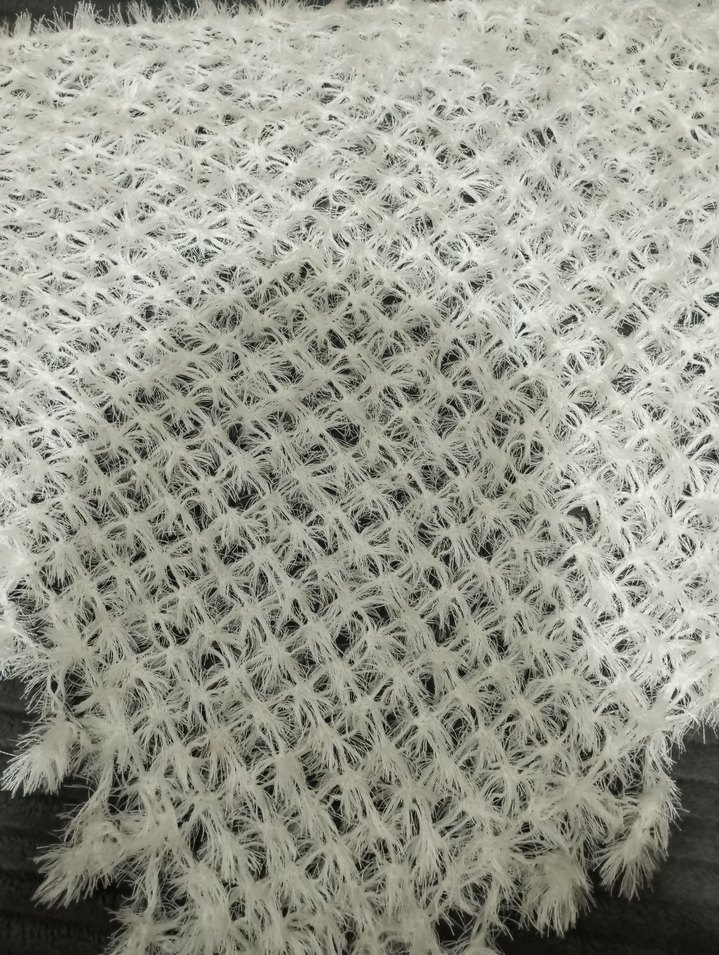 Beyaz Örgü Kadın Şal - Görsel 2