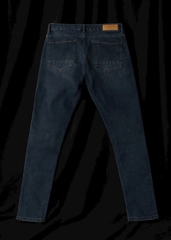 Erkek Lacivert Regular Fit Denim Jean - Görsel 2