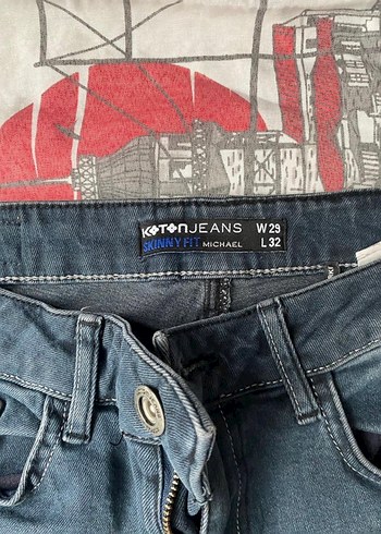 Erkek Lacivert Regular Fit Denim Jean - Görsel 3