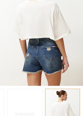 Salaş Mini Denim Şort - Görsel 2