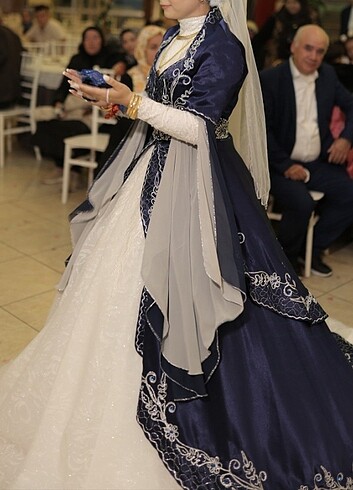 Kaftan bindallı lacivert 