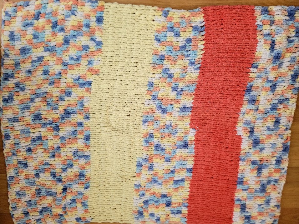 Pastel Renkli Çocuk Örgü Battaniye - Görsel 2