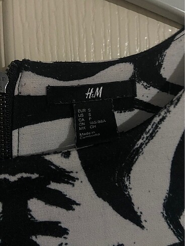 H&M H&M fakir kol zebra desen elbise