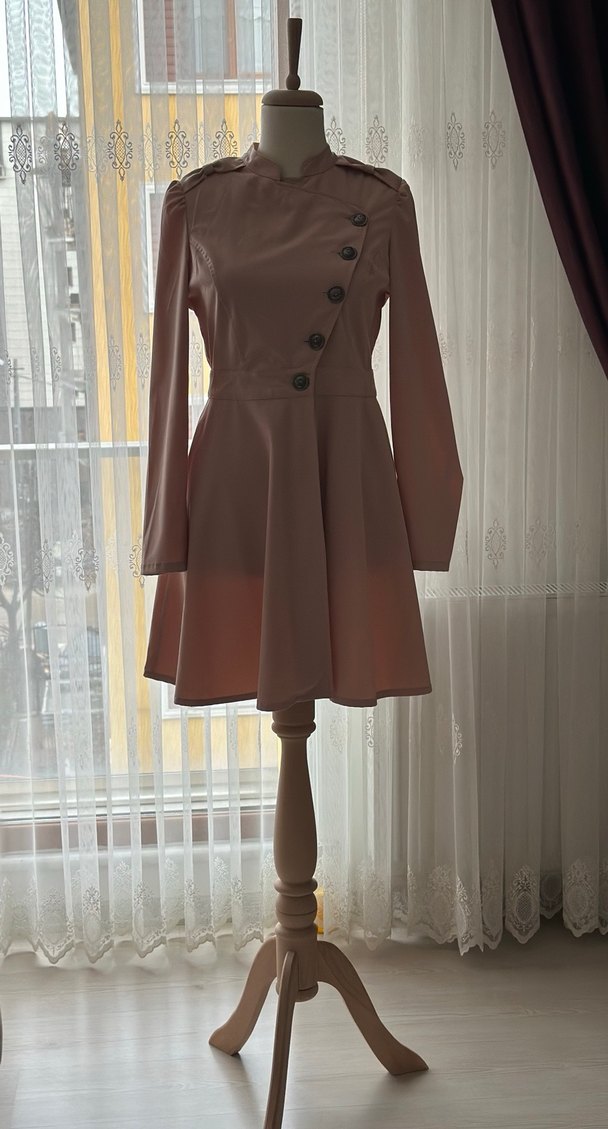 Pudra kloş ceket - Görsel 3