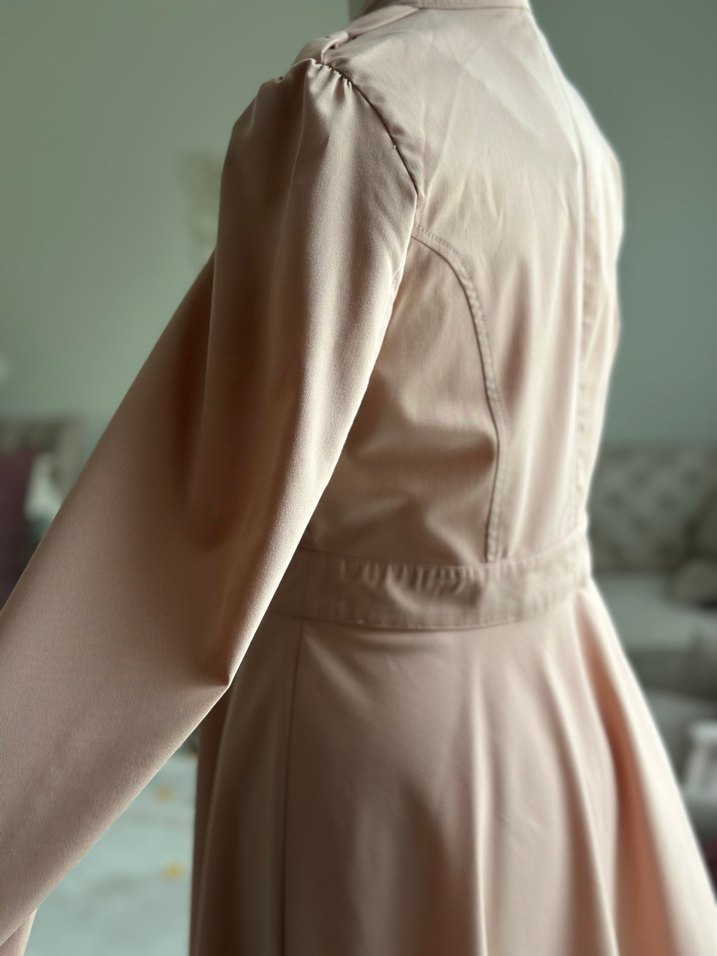 Pudra kloş ceket - Görsel 5