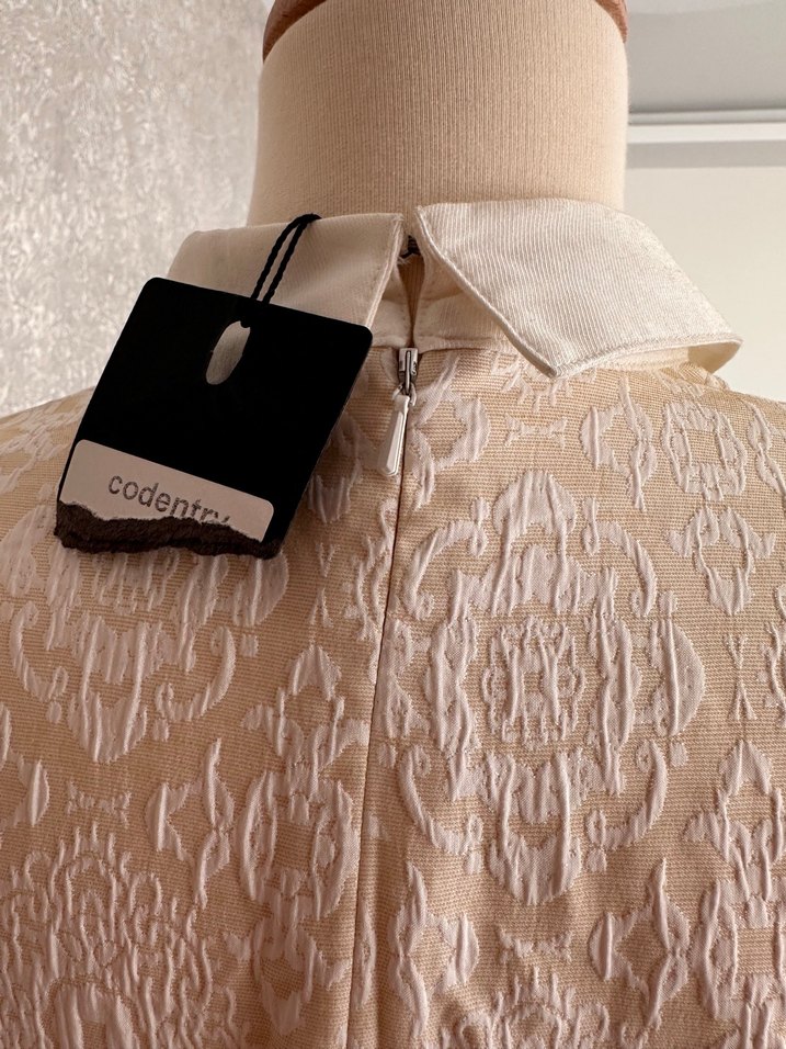 Adl Condentry Bej Midi Klasik Elbise - Görsel 3