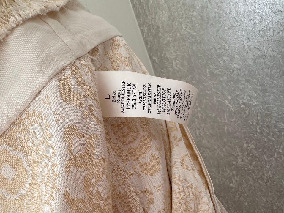 Adl Condentry Bej Midi Klasik Elbise - Görsel 5