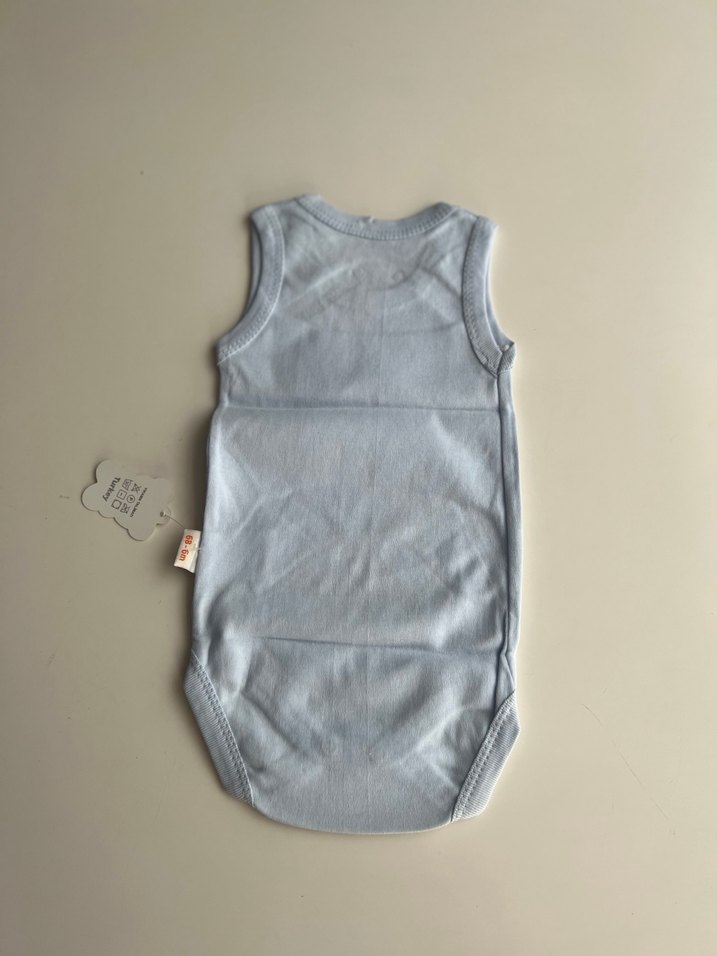 Mavi Pamuklu Erkek Bebek Atlet Body - Görsel 2