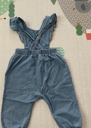 Kız bebek salopet ince kot kumaş - Görsel 2